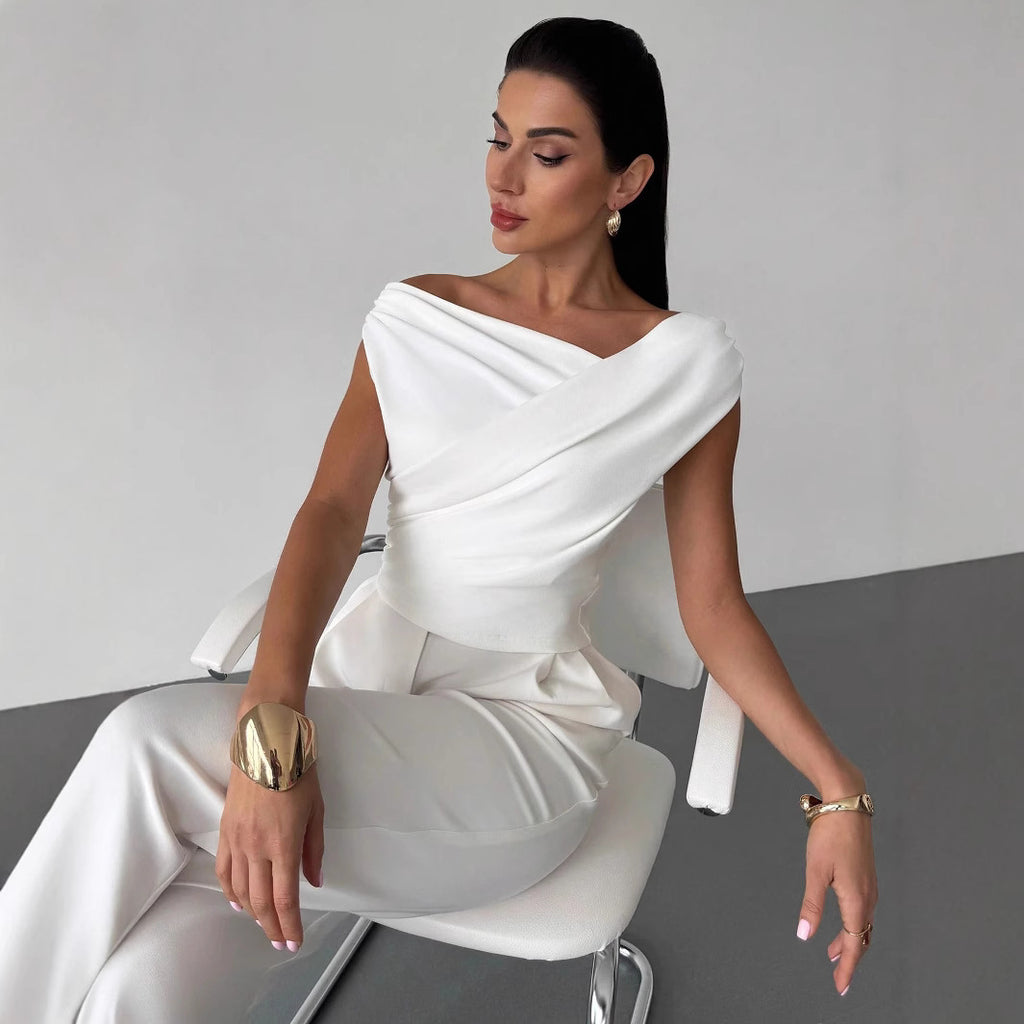 Sleeveless Solid Color Tank Top Women's Casual Work Tee