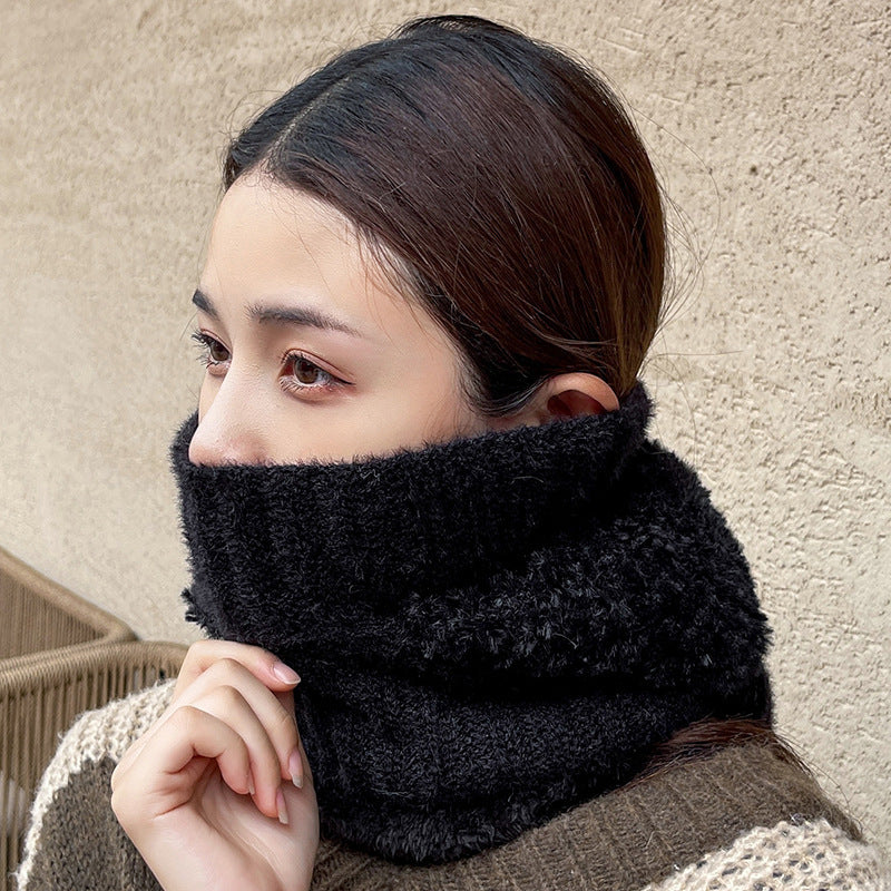 Women's Multifunctional Hat Scarf Combo Winter Windproof Neck Warmer Dome Crown