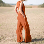 Cotton Linen Loose Two-Piece Set Top and Pants