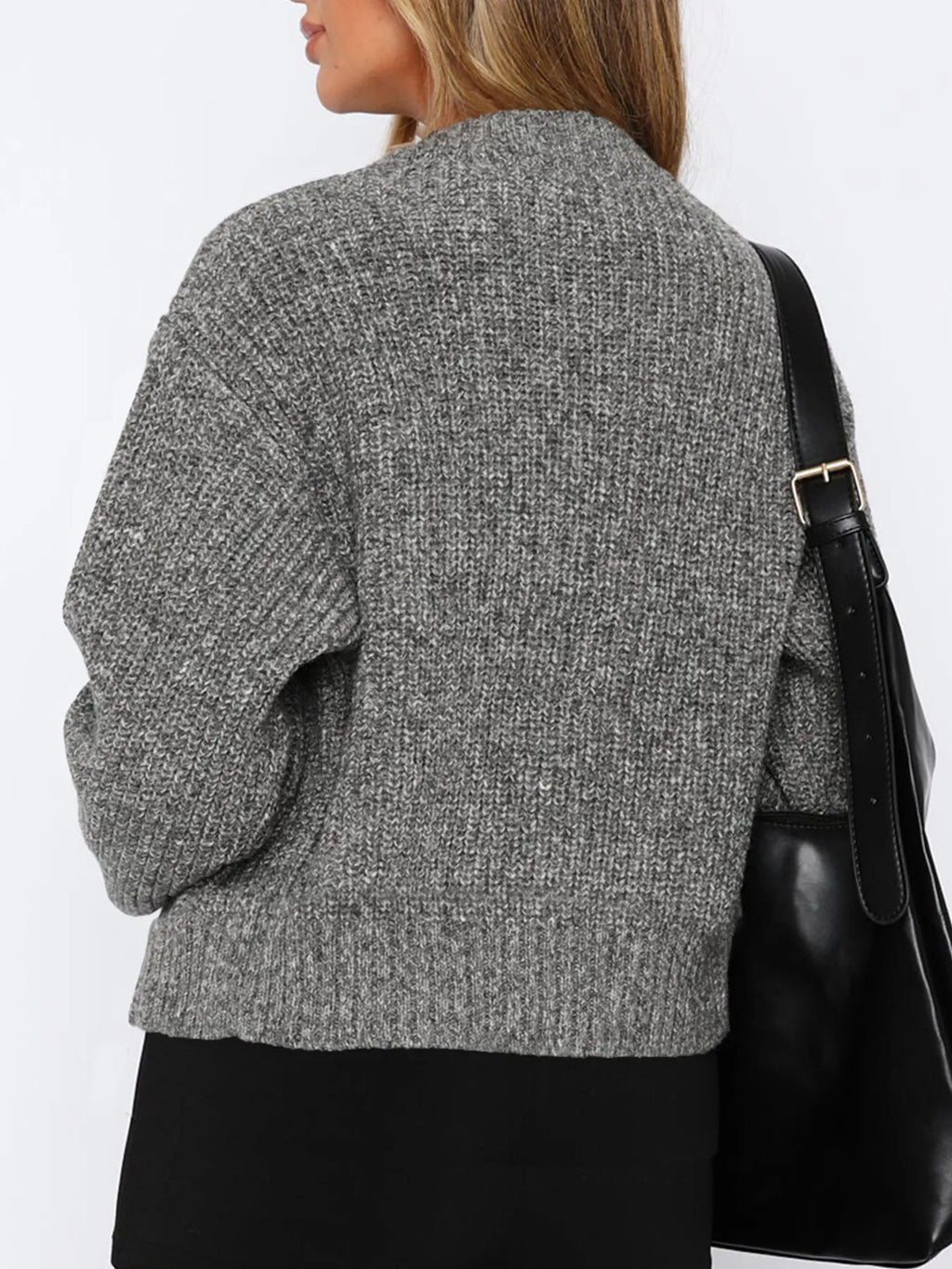 Sarah Express Women's Zip Up Long Sleeve Cardigan - Ribbed Knit Sweater