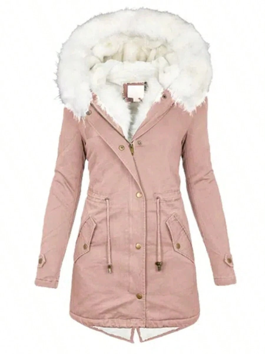 Women's Needle Winter Faux Fur Hooded Parka Coat