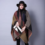 Women's Oversized Plaid Scarf Shawl Wrap Imitation Cashmere Winter Travel Accessory