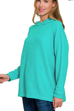 Sarah Express Women’s Oversized Brushed Melange Hacci Hoodie