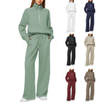 Sarah Express Women's Long Sleeve Sweater and Trousers Two-Piece Casual Lounge Set