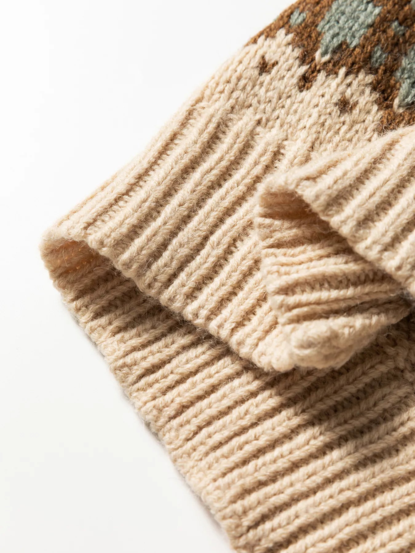 Sarah Express Women's Western Pattern Knitted Button V Neck Cardigan Sweater