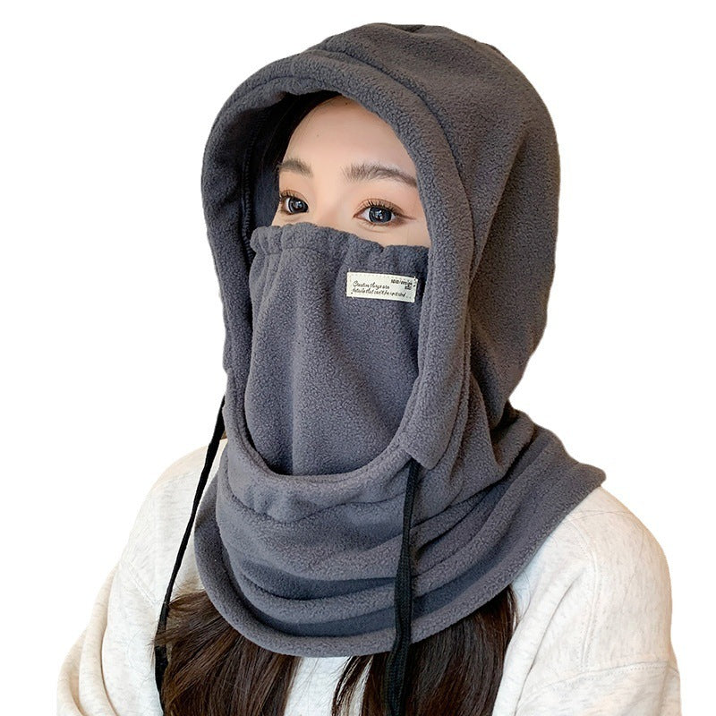 Women's Winter Cycling Hat Windproof Warm Rabbit Fur Dome Crown Beanie