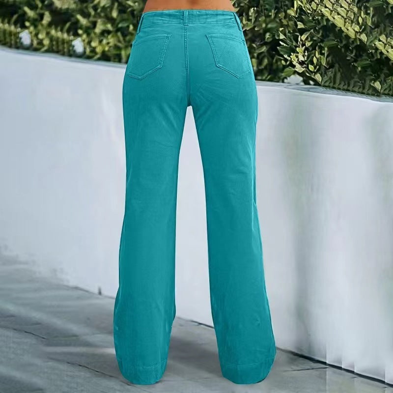 Lightweight Bootcut Athletic Pants Zipper Pocket Workout Leggings