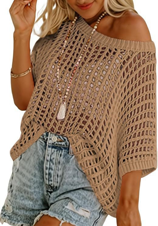 Cutout Empty Top Pullover Beach Cover-up Knitted Sweater
