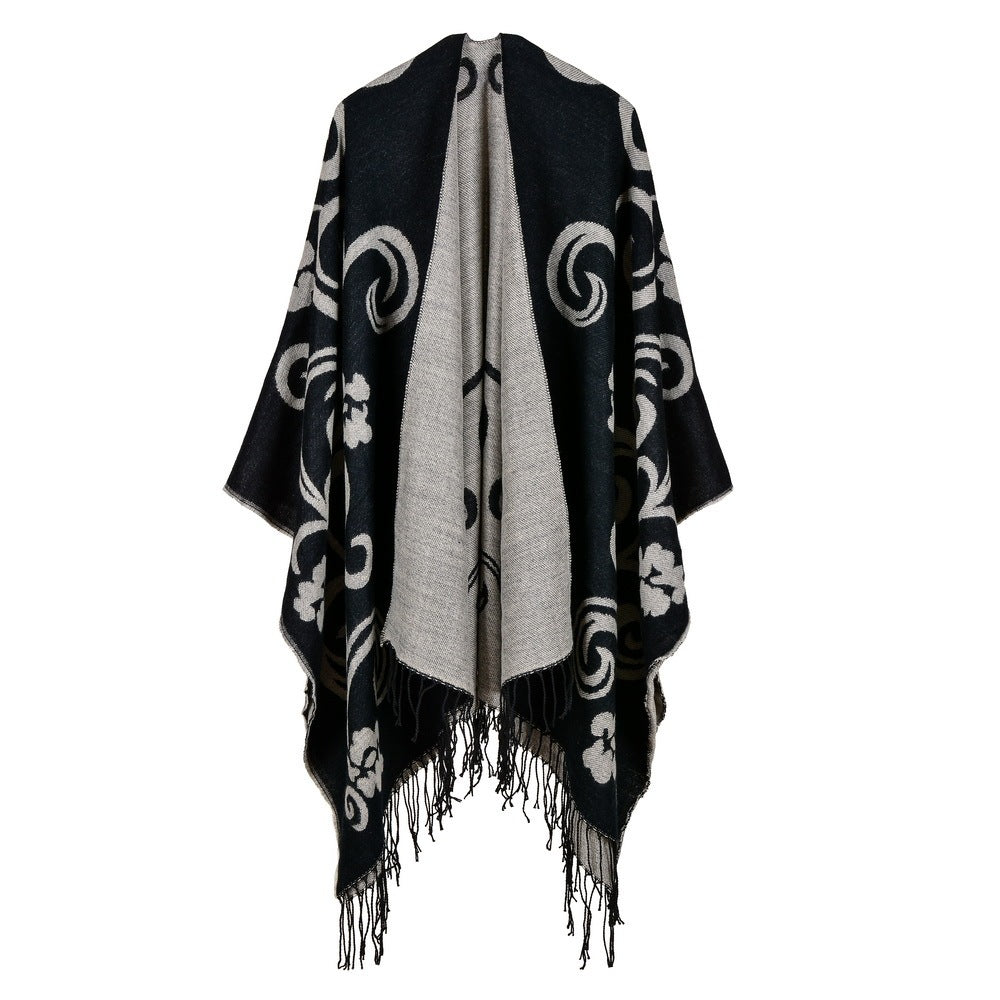 Women's Oversized Plaid Scarf Shawl Wrap Imitation Cashmere Winter Travel Accessory