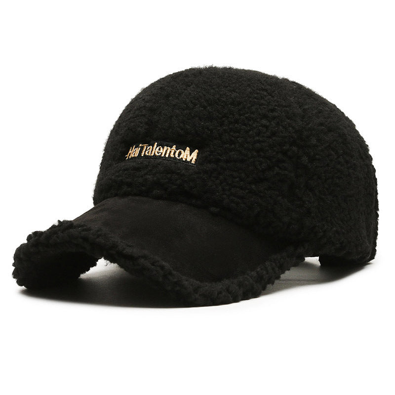 Women's Plush Peaked Cap Baseball Hat Adjustable Winter Warm