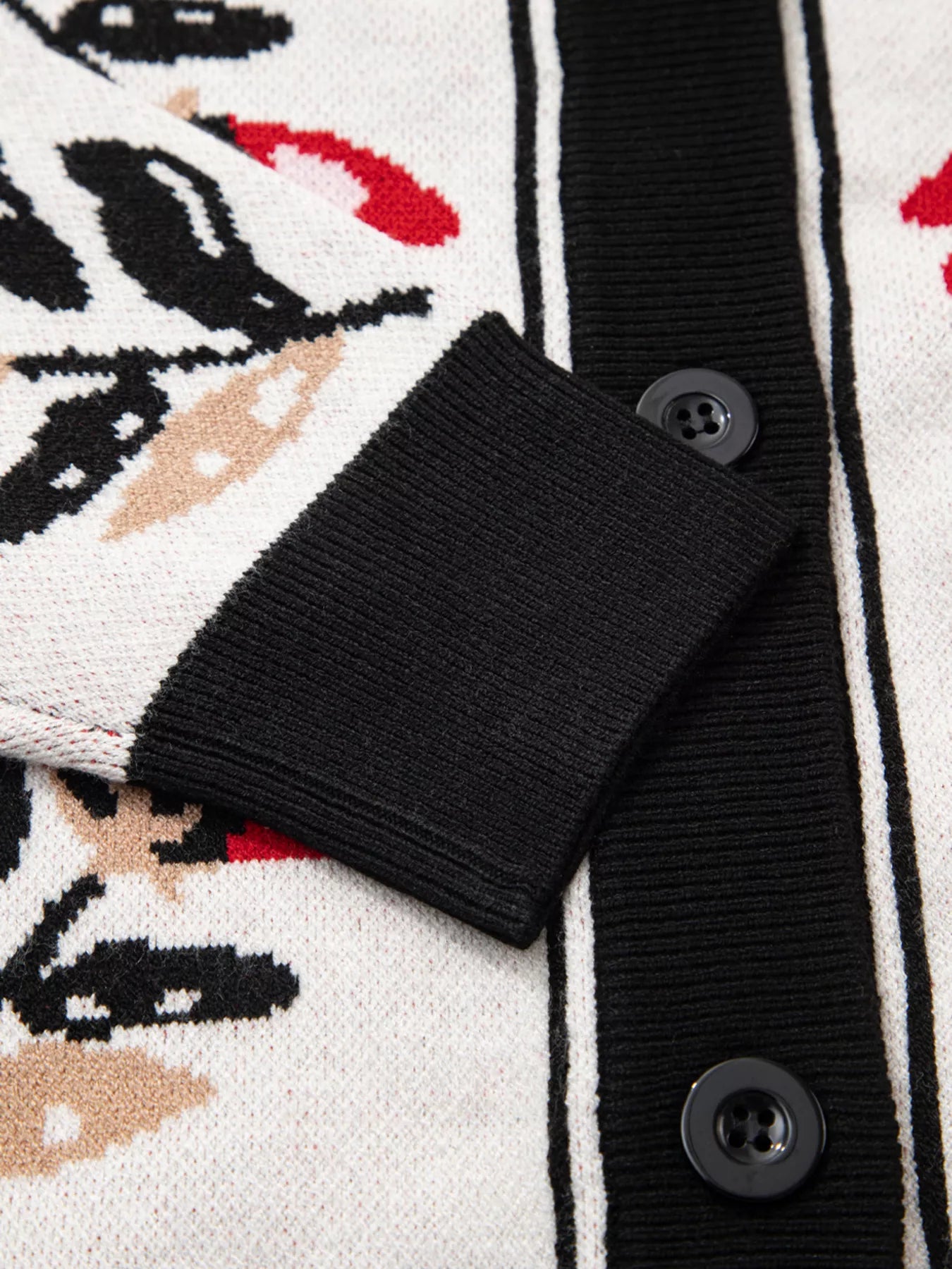 Sarah Express Women's Floral Button Down Cardigan with Geometric Border