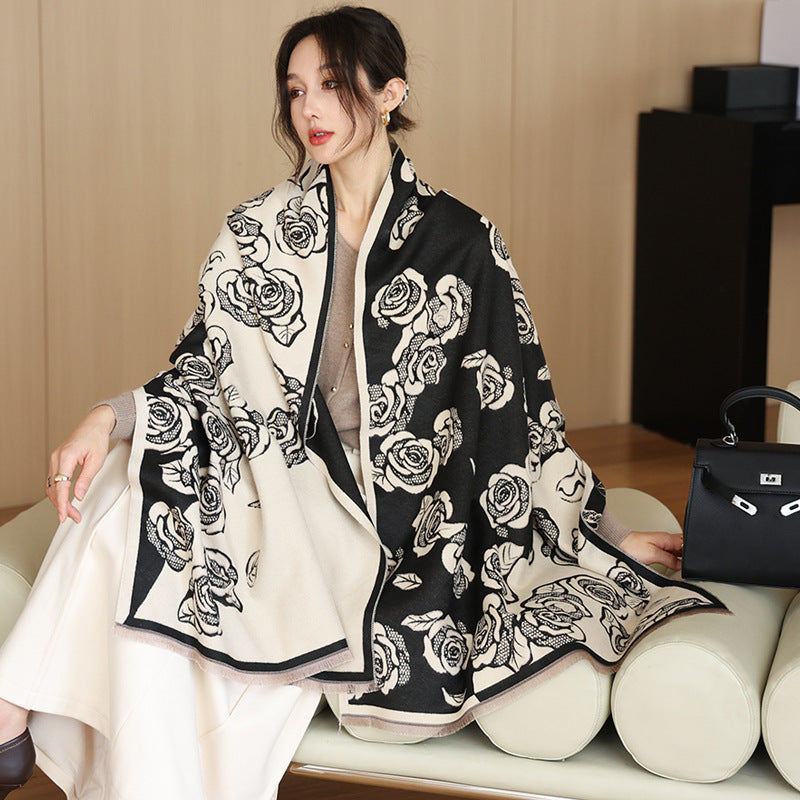 Women's Oversized Imitation Cashmere Winter Scarf Warm Wrap