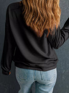 Sarah Express Women's MERRY Christmas Letter Graphic Drop Shoulder Sweatshirt