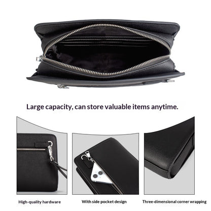 Sarah Express Men's Smart Fingerprint-Proof PU Leather Clutch Bag – Urban Minimalist Wallet Clutch