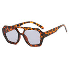 Women's Leopard Print Oversized Sunglasses UV400 Protection