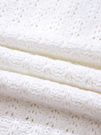 Sarah Express Women's Textured Knit Ribbed Edge V Neck Loose Sweater