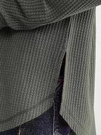 Sarah Express Women's Waffle Knit Long Sleeve Sweatshirt