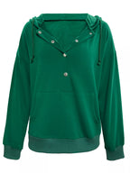 Sarah Express Women's Snap-Down Hoodie with Kangaroo Pocket Plus Size